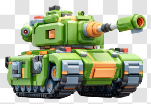 Roblox Tank - Cartoon Green Tank Transparent PNG