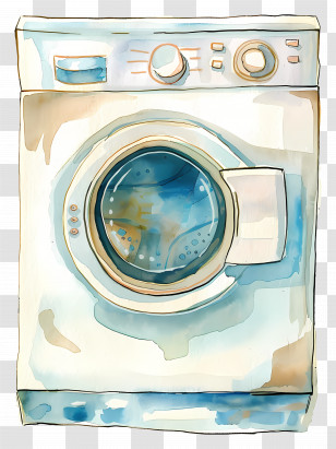 Washing Machine - Washing Machine Illustration For Laundry Concept Transparent PNG