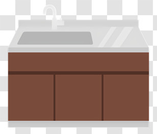 Food - Modern Kitchen Sink With Wooden Cabinet Transparent PNG