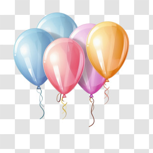 Balloons - Colorful Party Balloons Decoration Transparent PNG