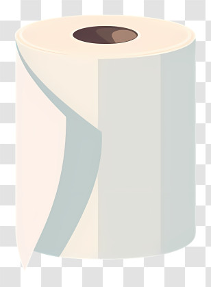 Toilet Paper Roll - Roll Of White Toilet Paper Artwork Transparent PNG