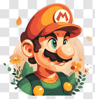 Mario - Cartoon Man With Red Hat Illustration Transparent PNG