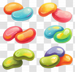 Jelly Beans - Colorful Jelly Beans Transparent PNG