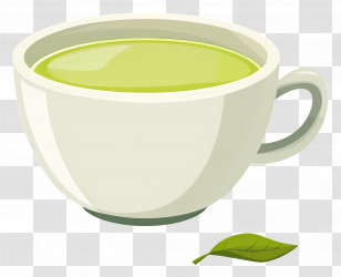 Green Tea Drink - Cup Of Green Tea For A Relaxing Moment Transparent PNG