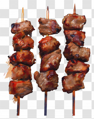 Meat Skewers - Grilled Meat Skewers Transparent PNG