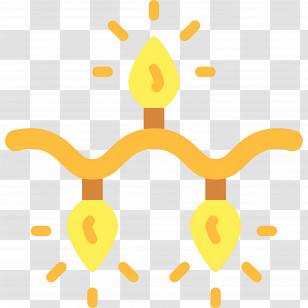 Christmas Lights - Yellow Candle Lights For Festive Decor Transparent PNG