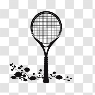 Tennis Racket - Tennis Racket Silhouette Transparent PNG