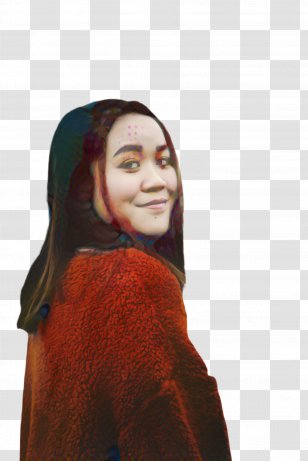 Girl Cartoon - Fashion - Shawl Smile Transparent PNG