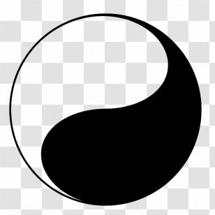 Yin And Yang Taijitu Wikipedia I Ching - Monochrome - Guan Transparent PNG