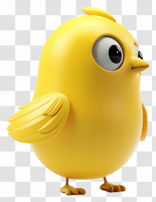 Yellow Bird - Yellow Cartoon Chick Illustration Transparent PNG