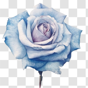 Blue Rose
 - Blue And Lavender Rose Close-Up Transparent PNG