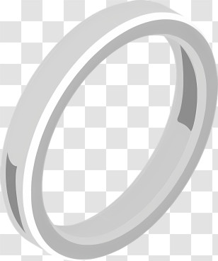 Cartoon - Silver Ring Band Transparent PNG
