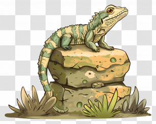 World Lizard Day - Lizard On A Rock Transparent PNG