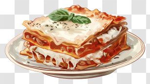 Lasagna - Cheesy Lasagna Dish Transparent PNG