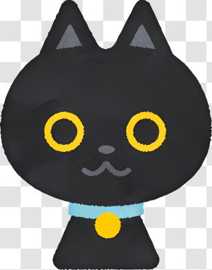 Cartoon Cat - Black Cartoon Cat Illustration Transparent PNG