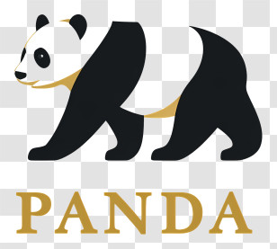 Panda Logo - Black And White Panda Logo Transparent PNG