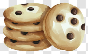 Chocolate Chip Cookies - Delicious Chocolate Chip Cookies Stack Transparent PNG