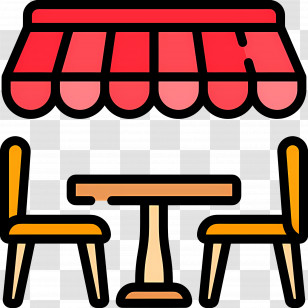 Coffee Table - Cozy Outdoor Cafe Setting Transparent PNG