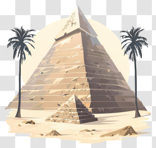 Egypt Pyramid - Scenic Ancient Egyptian Pyramid Landscape Transparent PNG