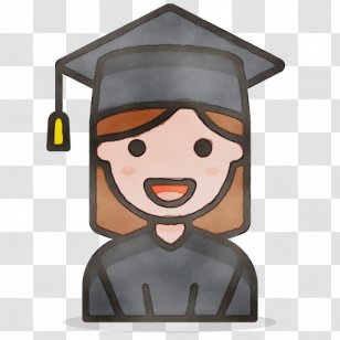 Graduation Icon - Drawing - Cap Headgear Transparent PNG