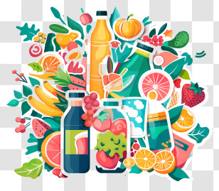 Digital Marketing - Assorted Fruit Juices Transparent PNG
