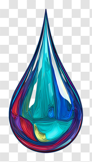 Oil Drop - Colorful Artistic Water Drop Transparent PNG