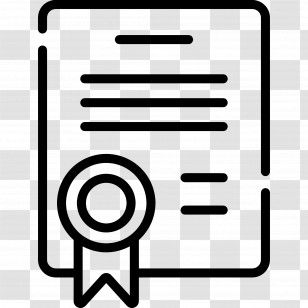 Certificate - Certification Icon Illustration Transparent PNG