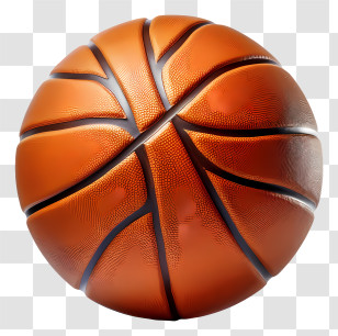 Basketball - Shiny Orange Basketball Illustration Transparent PNG