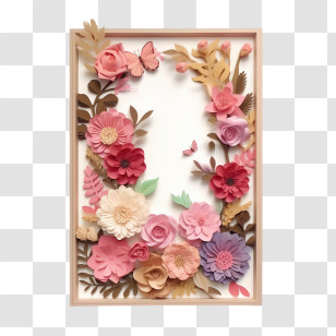 Flower Frame
 - Floral Frame With Butterflies Transparent PNG