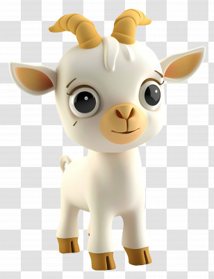 Goat - Cute Cartoon Goat Illustration Transparent PNG