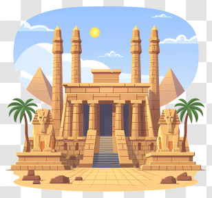 Egypt Temple - Ancient Egyptian Temple Transparent PNG