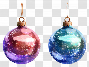 Glitter Ball Ornaments - Sparkling Christmas Ornaments Transparent PNG