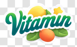 Vitamin Logo - Vitamin Fruit Wordmark Transparent PNG