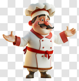 Cartoon Chef - Charming Cartoon Chef Illustration Transparent PNG