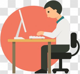 Cartoon Computer Businessperson Clip Art - Furniture - Work File Transparent PNG