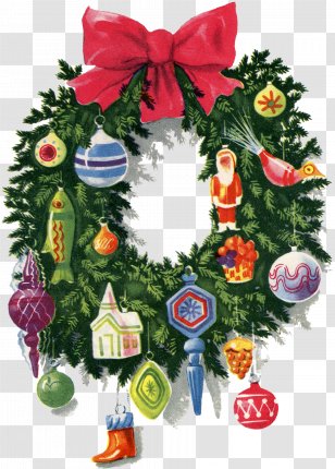 Watercolor Christmas Wreath - Card - Pine Family Transparent PNG