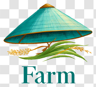 Farm Logo - Farm Hat With Wheat Illustration Transparent PNG