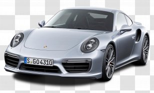 2017 Porsche 911 Turbo S GT2 GT3 930 - Sports Car - Silver Transparent PNG