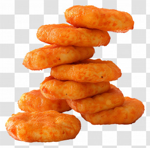 Spicy Chicken Nuggets - Stacked Chicken Nuggets Transparent PNG