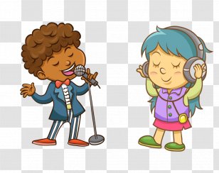 Cartoon Singing Song Illustration - Tree - Boys Transparent PNG