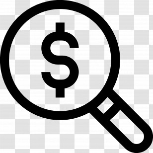 Magnifier Money - Magnifying Glass With Dollar Icon Transparent PNG