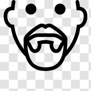 Designer Stubble Moustache Beard - Head Transparent PNG