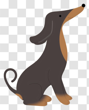 Cartoon Dog - Cute Sitting Dog Transparent PNG