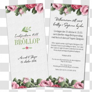 Wedding Invitation Convite Party Floral Design Transparent PNG