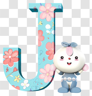 Alphabet Letters - Decorative Letter J With Character Transparent PNG