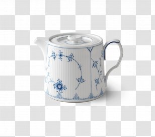 Teapot Royal Copenhagen Blue Fluted Mega Thermal Saucer - Tea Set Transparent PNG