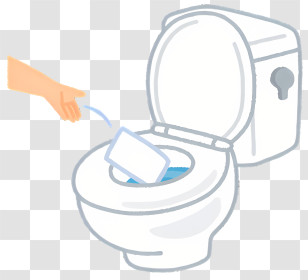 Icon - Hand Flushing Paper In Toilet Transparent PNG