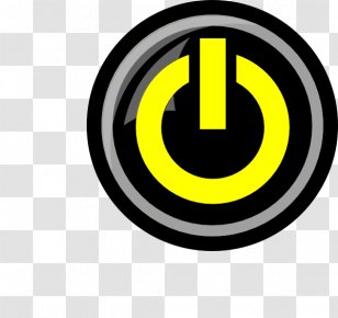 Desktop Wallpaper Button Clip Art - Website - Yellow Power Icon Transparent PNG