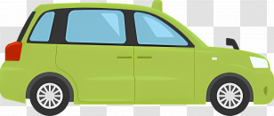 Cartoon Car - Green Car Illustration For Urban Transport Transparent PNG
