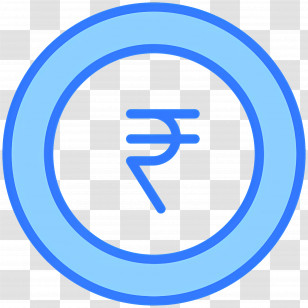 Indian Rupees - Rupee Currency Symbol In Blue Circle Transparent PNG